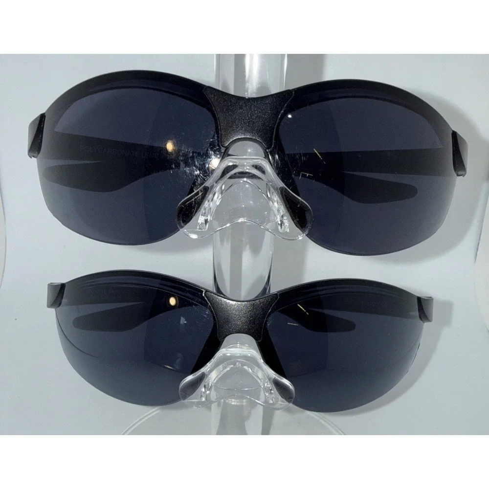 Lot of 2 Authentic Solar Comfort  Polycarbonate Sunglasses- 6706 UV Wrap Black